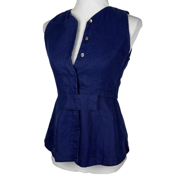 Trademark Blue Wrap Tank Top - Picture 3 of 9